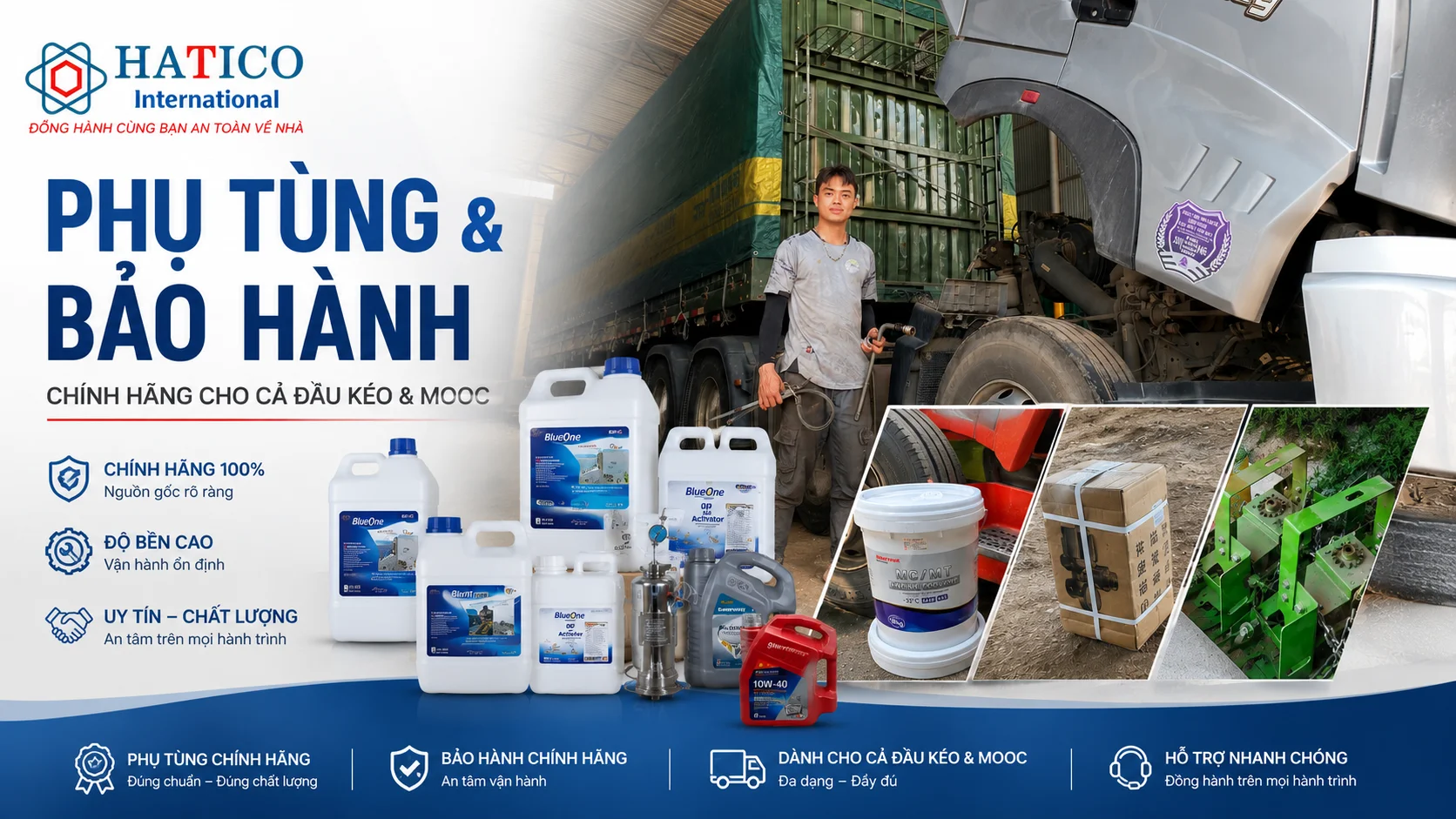 Phụ tùng bảo dưỡng cho đầu kéo và mooc.