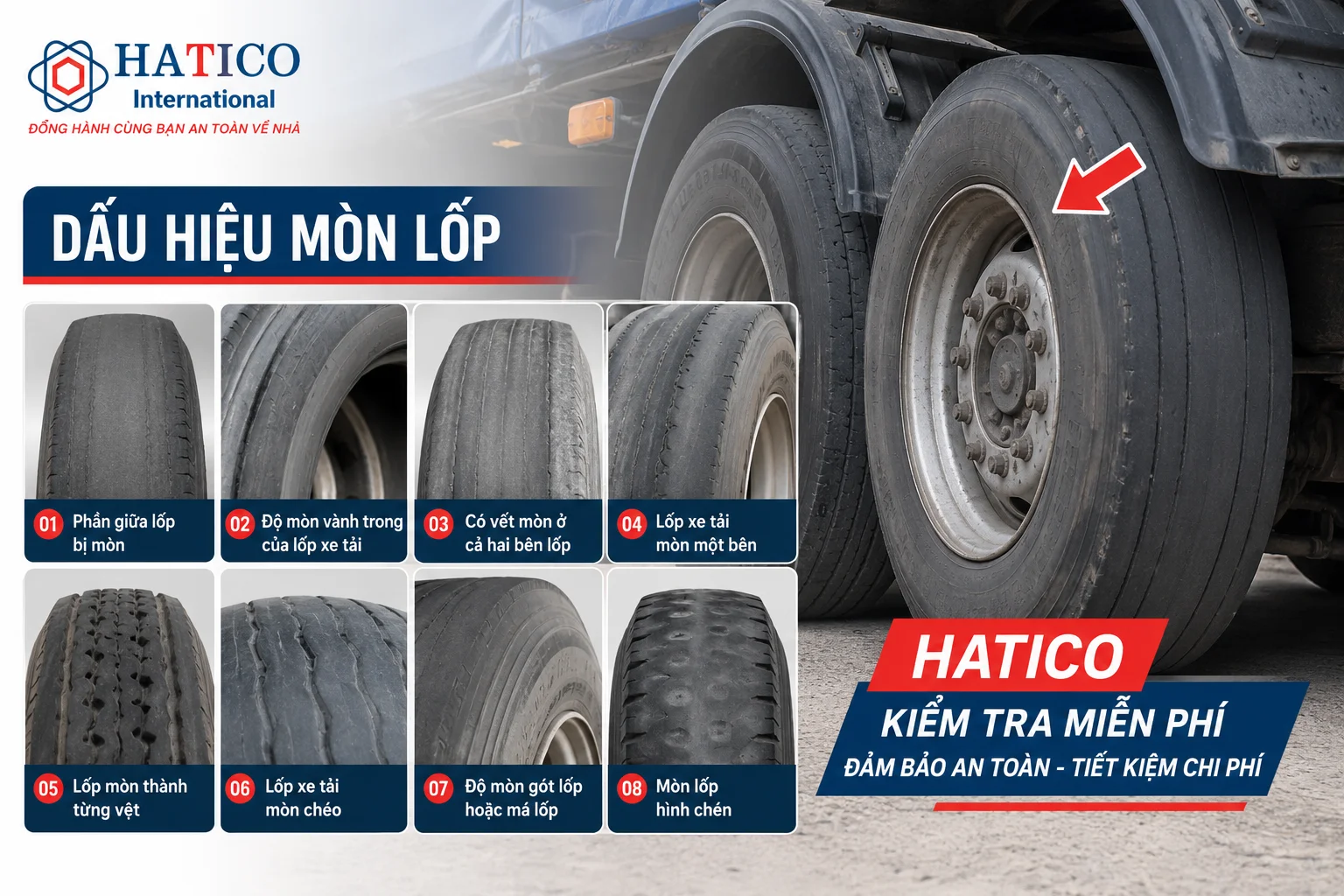 Dấu hiệu lốp mòn cần lưu ý